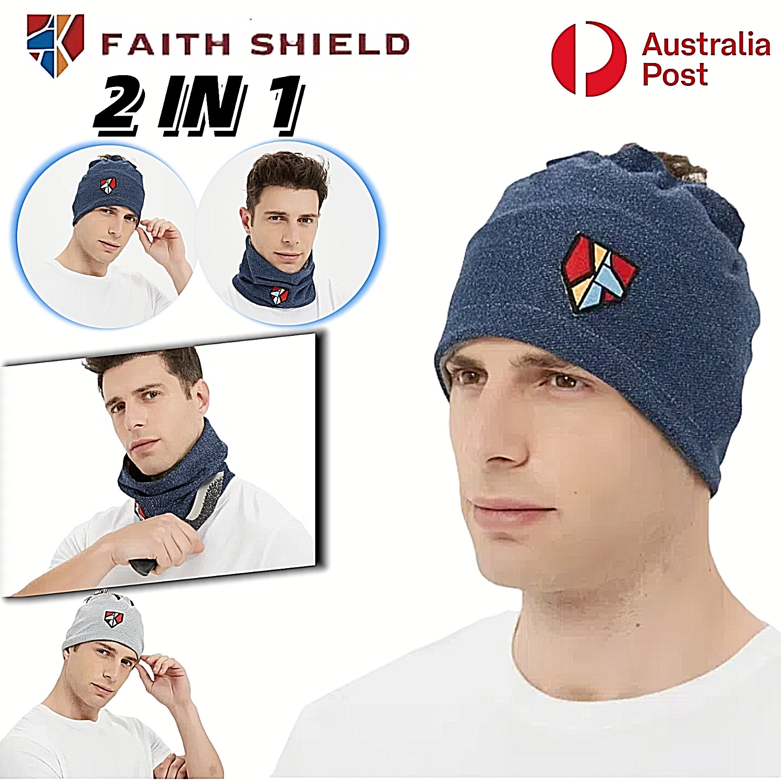 2IN1 Anti Cutting Hat Neckerchief Neck Guard Cut Stab Slash Resistant Beanie Cap