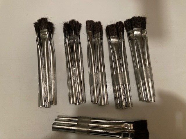 Horsehair 1/2" WIDE X 6" Disposable Acid  Brushes (30) Gluing / Painting ETC