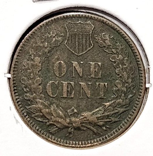 1875 Indian Head Cent - High Grade - Lt Environmental Damage - Full LIB