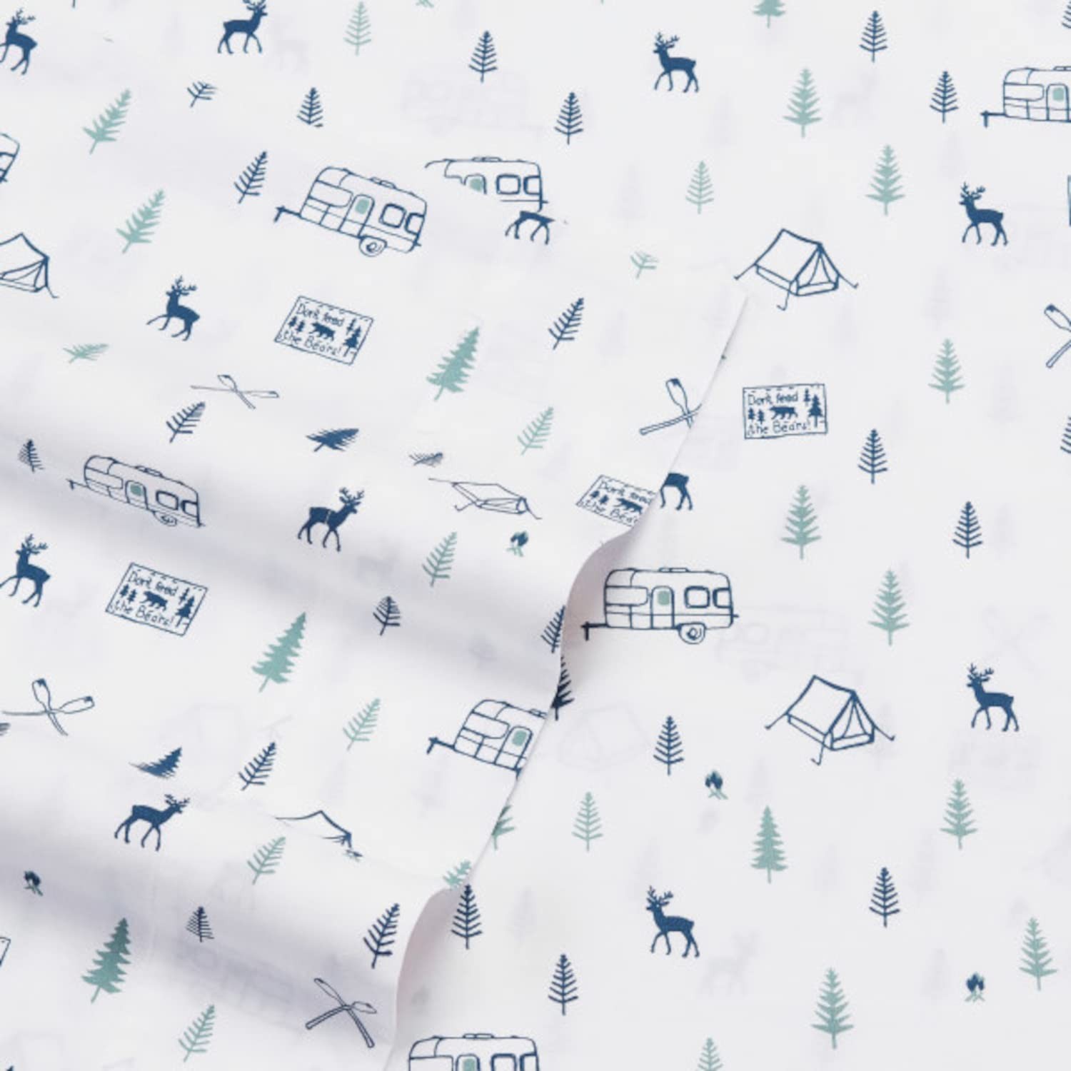 Eddie Bauer - Full Sheets, Cotton Percale Bedding Set, Crisp Cool Home Decor,