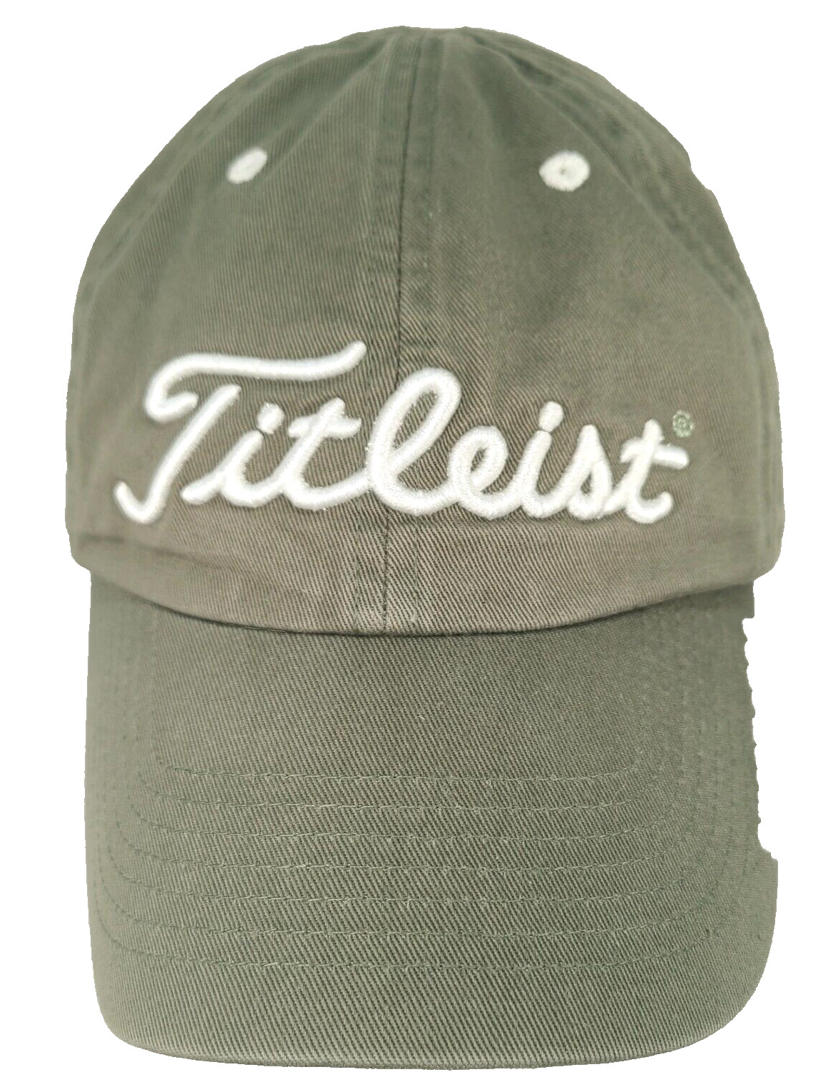 Titleist Hat Golf Strapback Cap Olive Green Relaxed-Fit Adjustable
