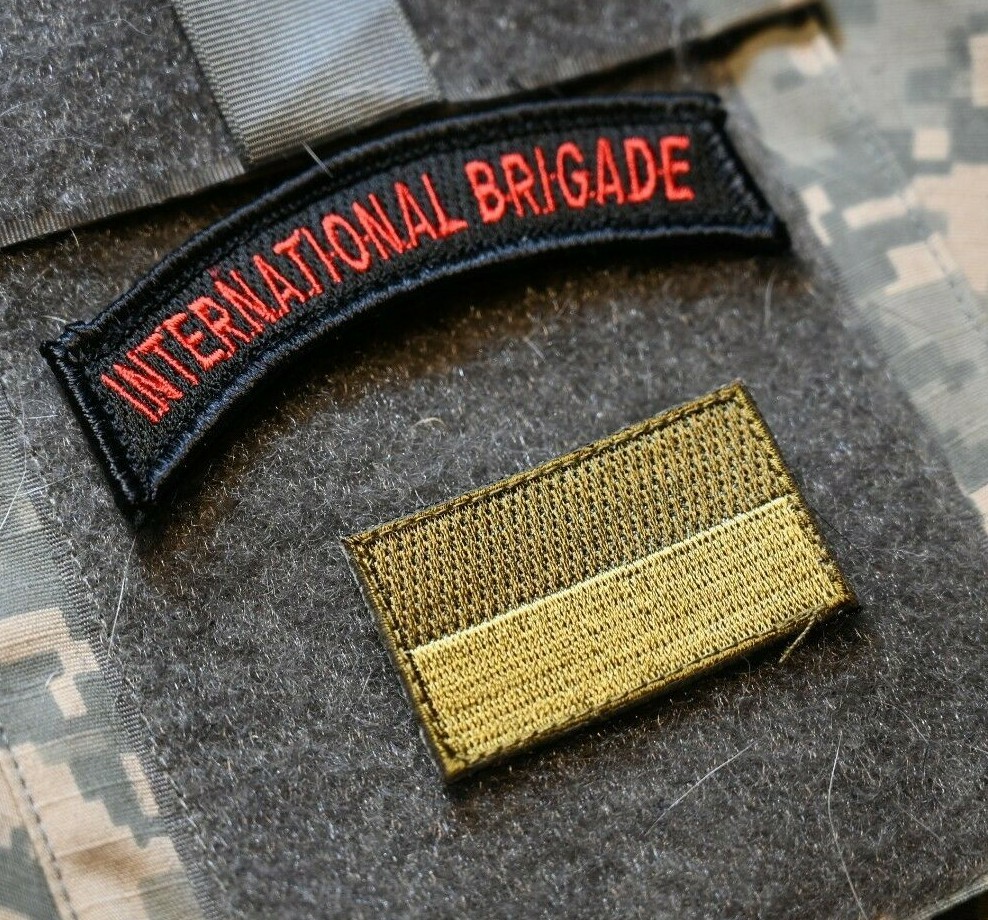 FREEDOM DEFENDER vêlkrö 2-PC: ⭐INTERNATIONAL BRIGADE⭐ TAB + UKRAINE 2" UA FLAG