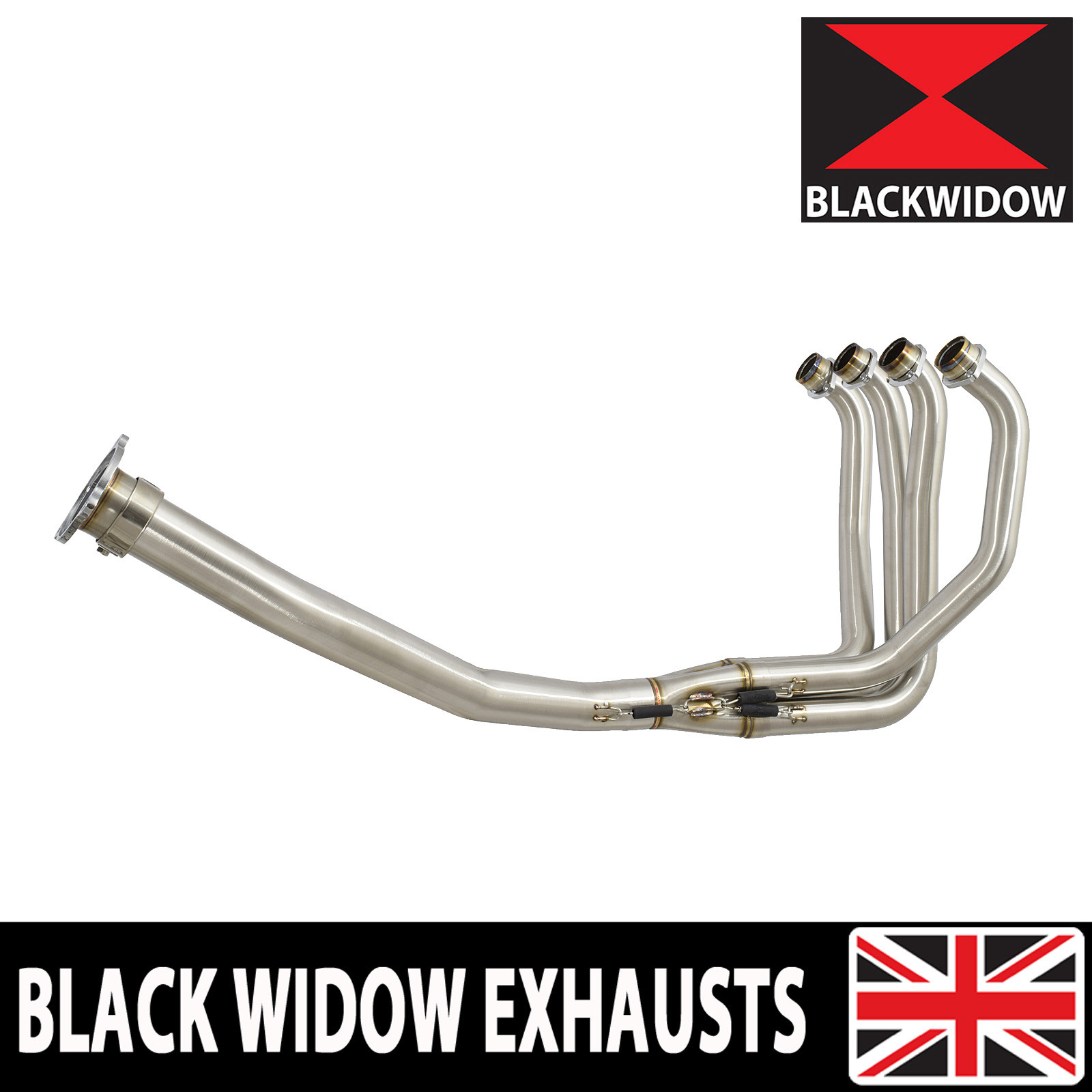 ZX7R ZX7 R RACE EXHAUST DOWN FRONT PIPES HEADERS MANIFOLD BLACK WIDOW