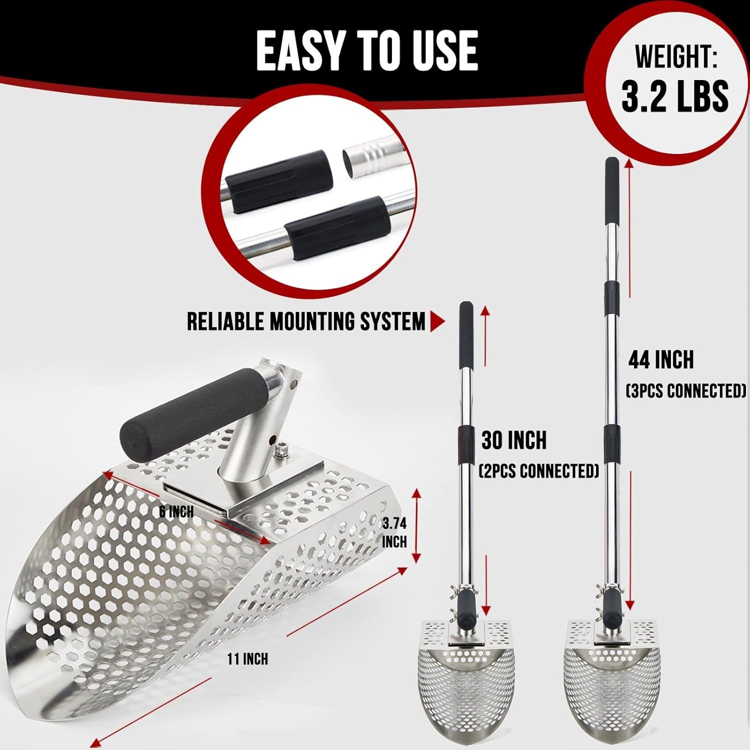 Stainless Steel Metal Detector Scoop