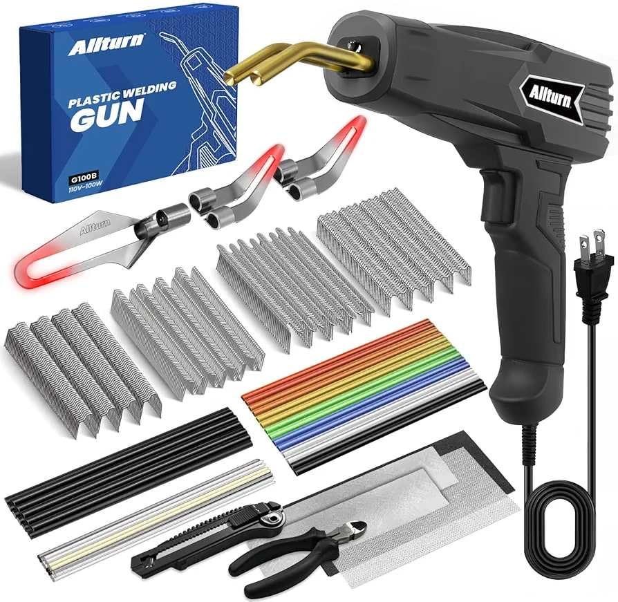 2-in-1 Plastic Welding Kit, Hot Staples Weld Gun for Car Bumper Repair