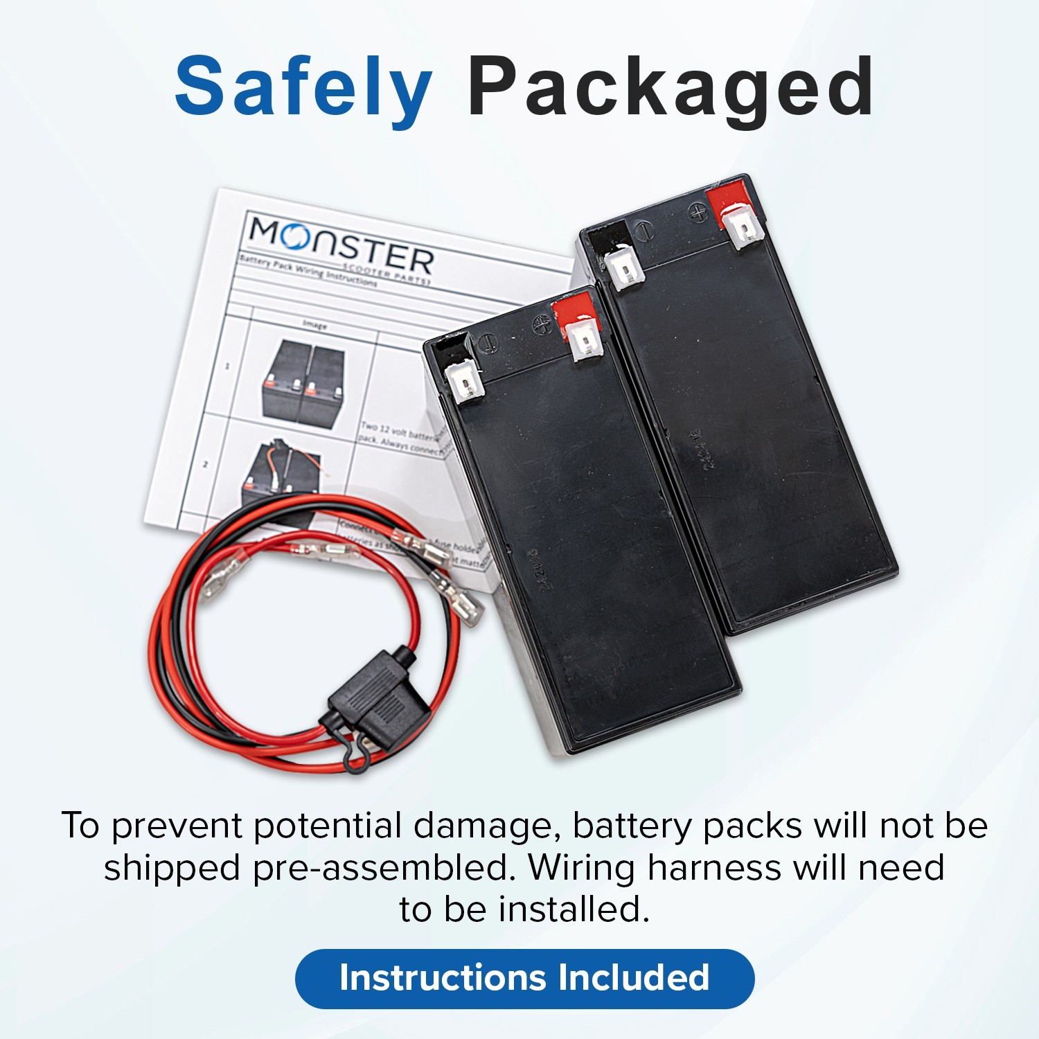 Premium 24 Volt Battery Pack for The Razor Crazy Cart Shift and Shift Lightshow