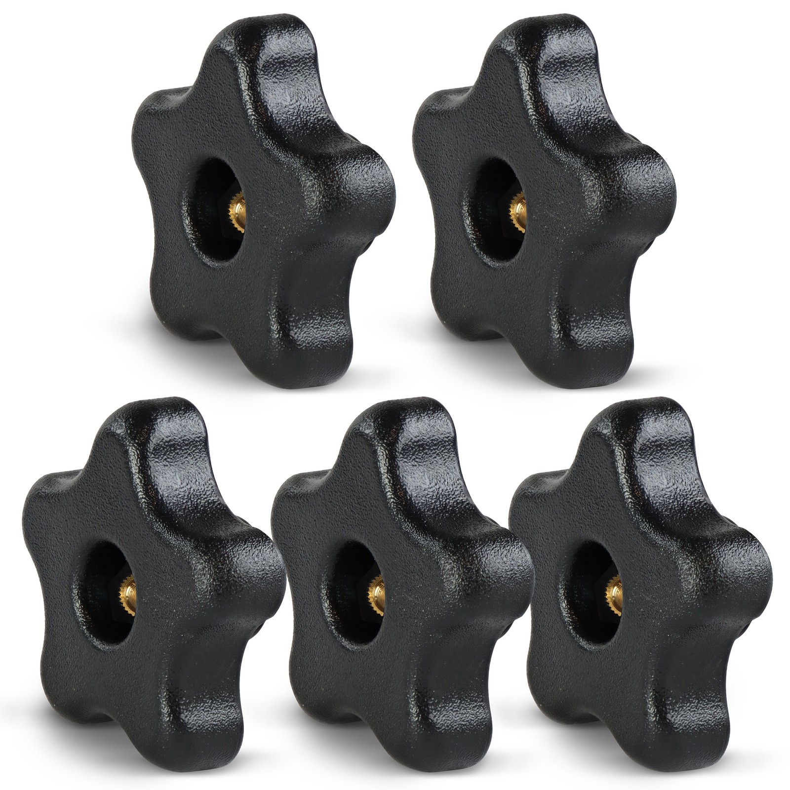 DCT® Star Knobs 5/16”-18 Clamping Knob Threaded Knobs – T Knob Jig Knobs 5-Pack