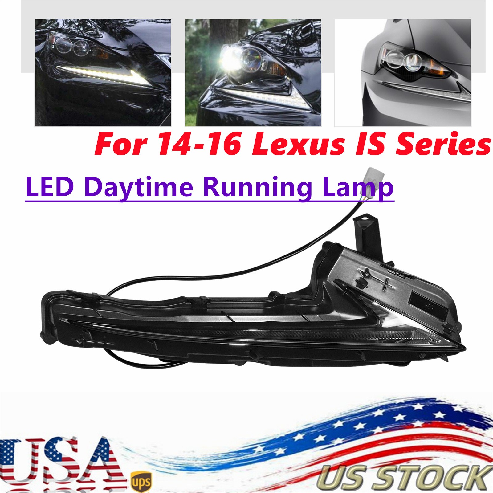 RH Passenger LED Daytime Running Lamp DRL For 2014-2016 Lexus IS250 300 350 #