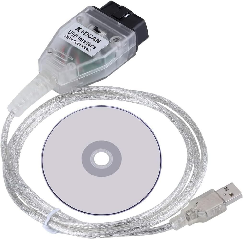 INPA K+DCAN USB Diagnostic Cable for BMW - Windows Compatible, Lightweight