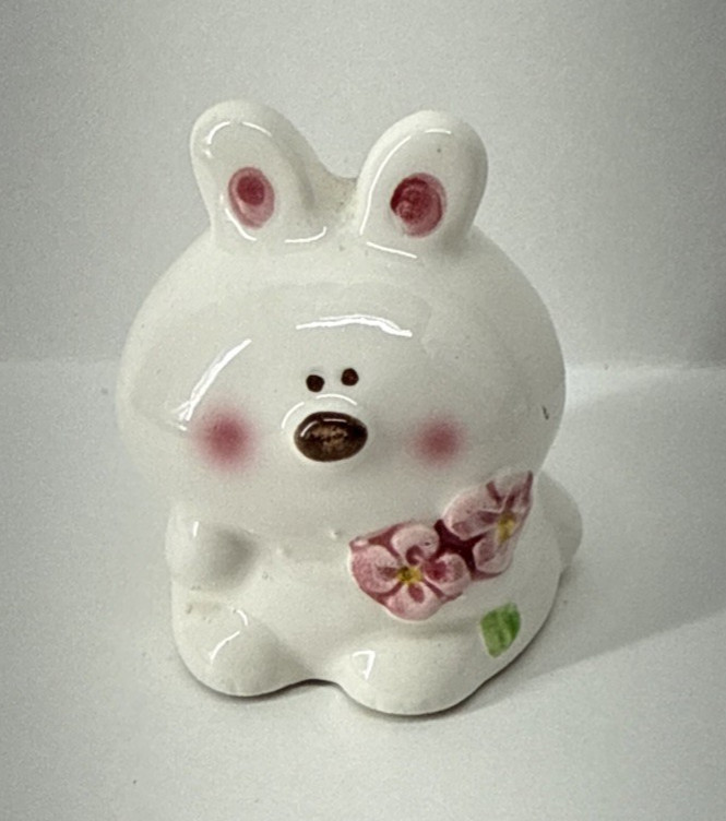 Vintage Papel Japan Bunny Pencil Sharpener Ceramic Animal Figurine Cute Desk