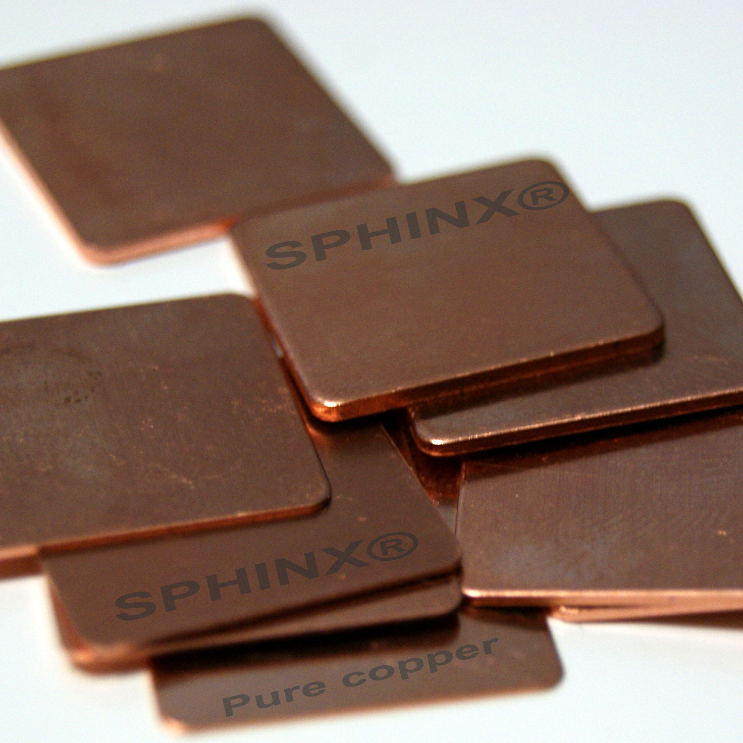 lot 10 pcs 20x20mm Copper Pad Shim /  0.3+0.5+1+1.2mm mix Thickness