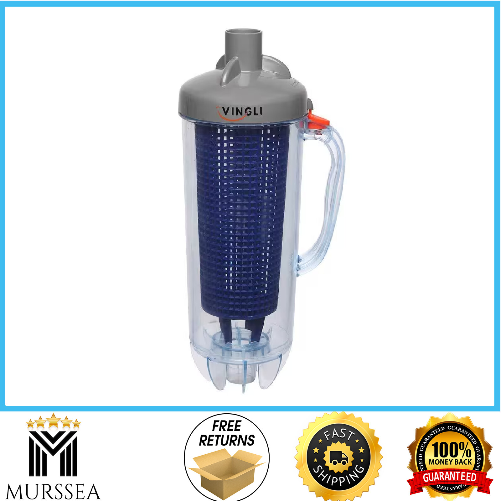 Leaf Canister with Plastic Mesh Basket Leaf Trap for Automatic Pool Vacuum Clean