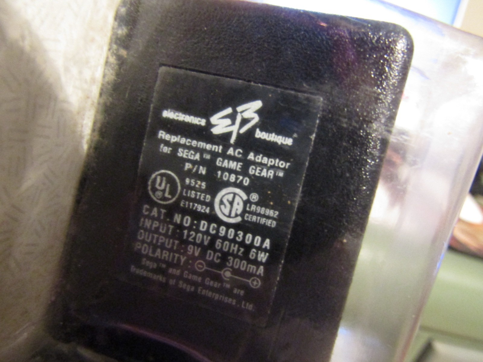 New EB 10870 Sega AC Adaptor DC90300A Replacement