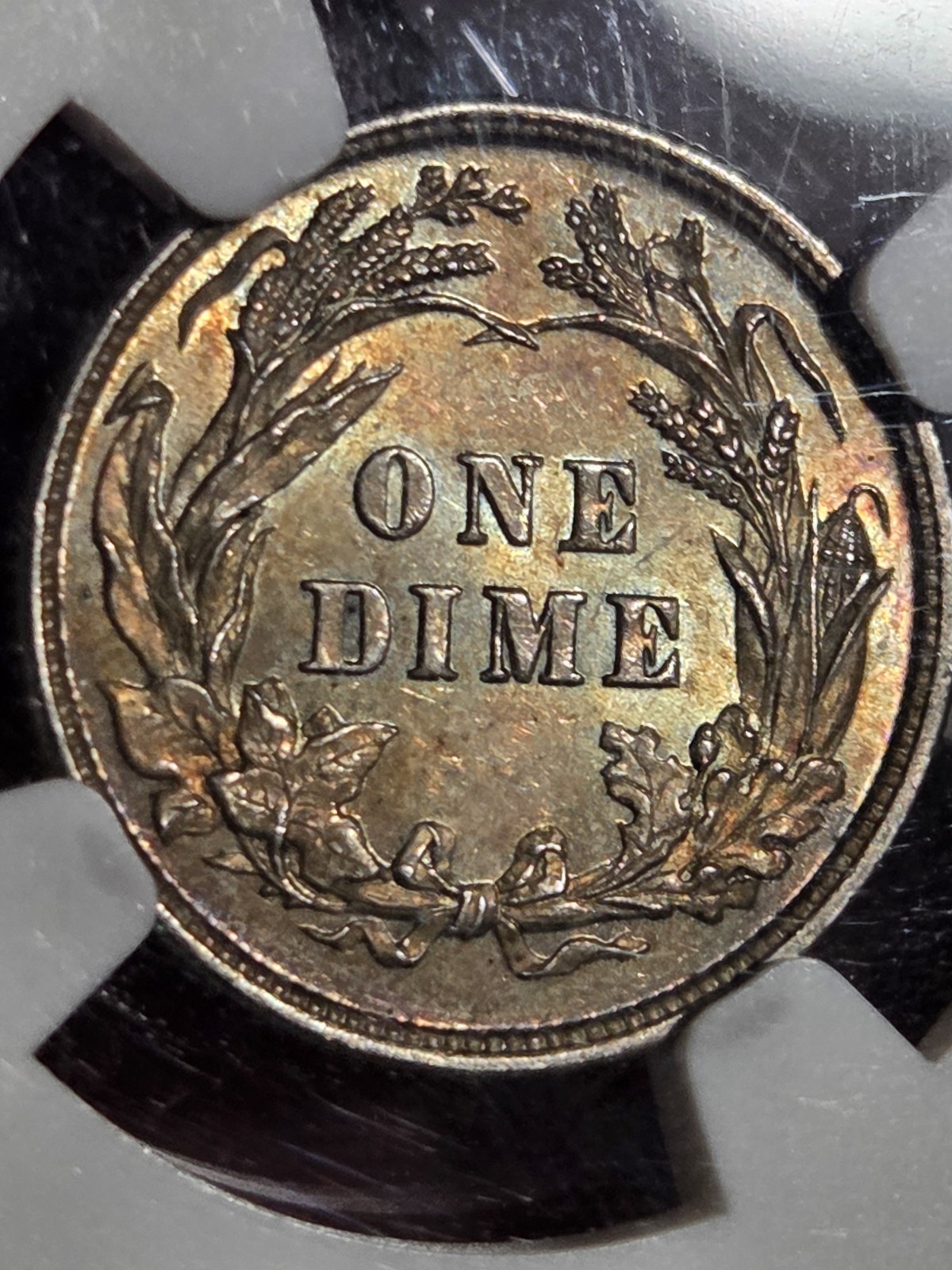 1892 Barber Dime 10c NGC MS63 Toned