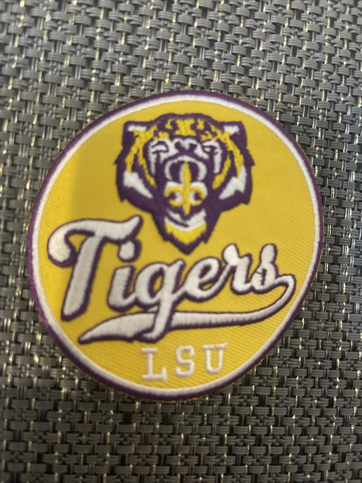 LSU Tigers vintage iron on patch new old stock 3"