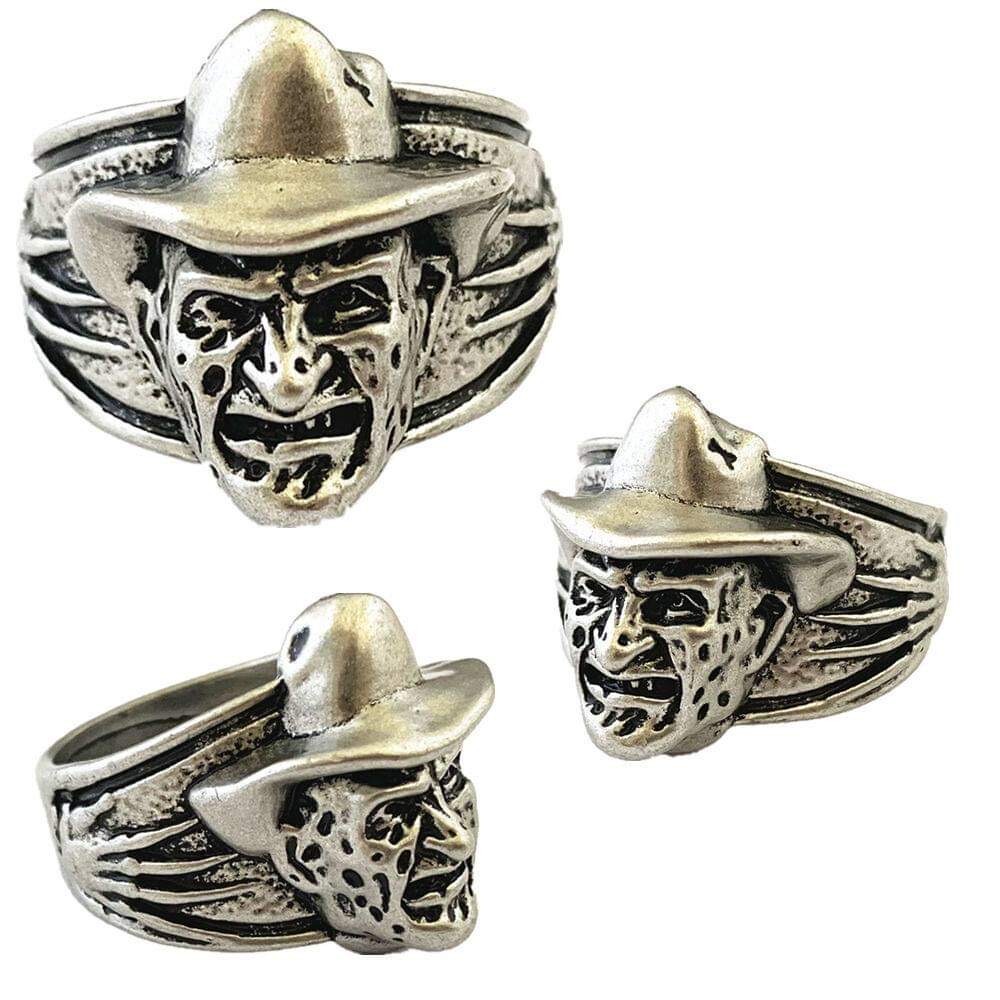 Freddy Krueger Ring, A Nightmare on Elm Street, Horror Ring, Gunmetal Color, USA
