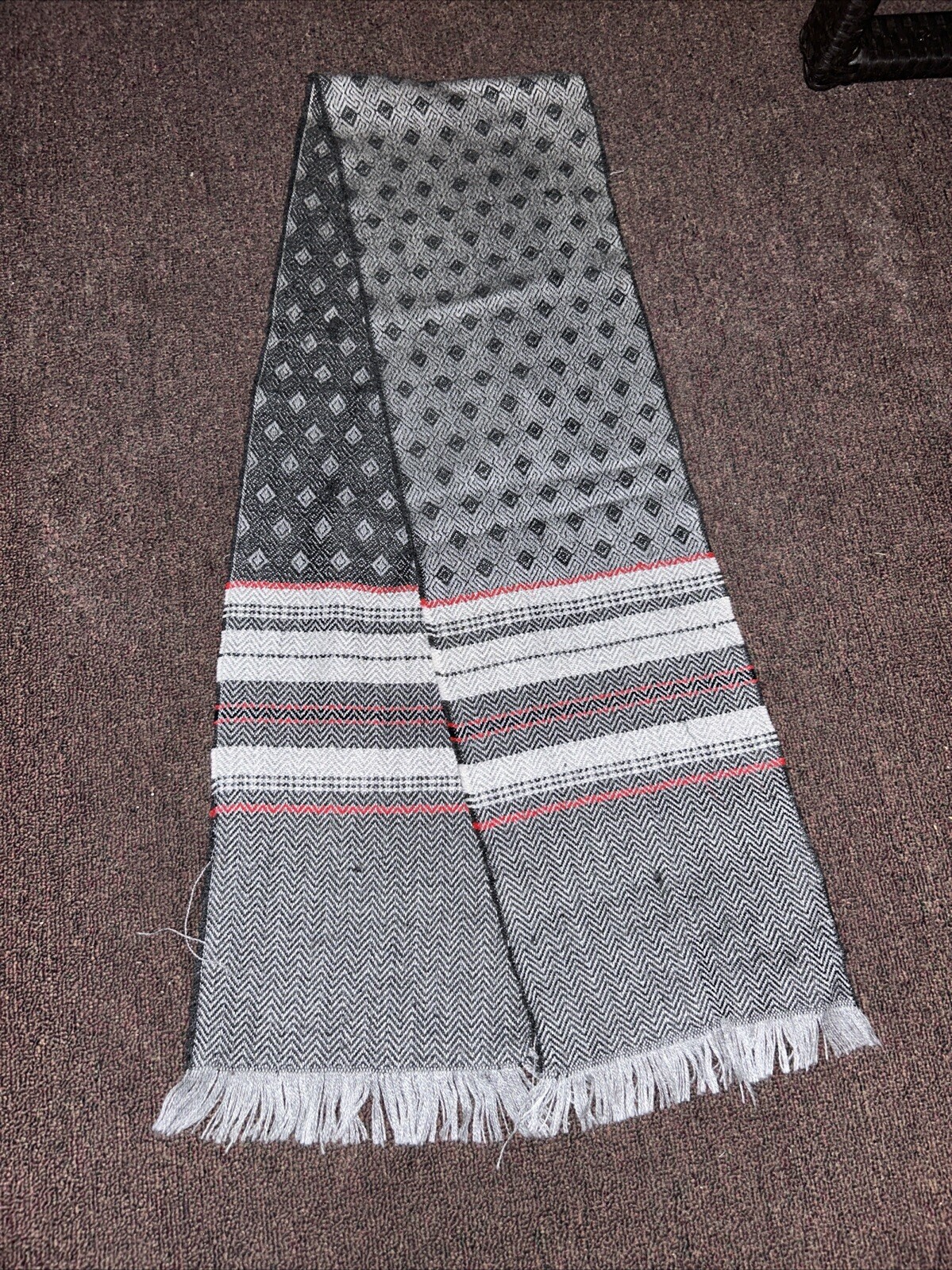 8” X 60” Gray Scarf