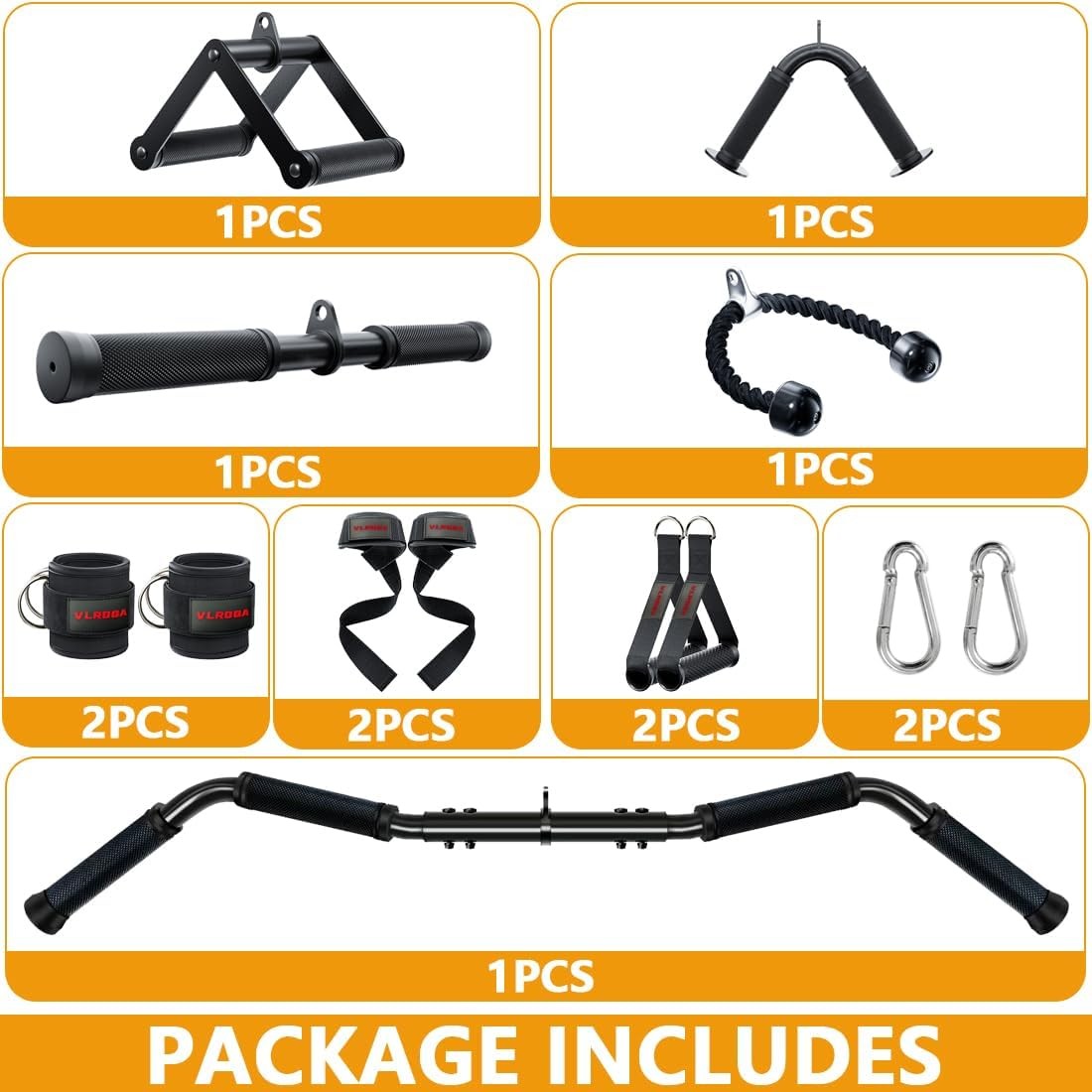 Cable Attachments Gym,Cable Machine Accessories Home Gym Triceps Pull Down