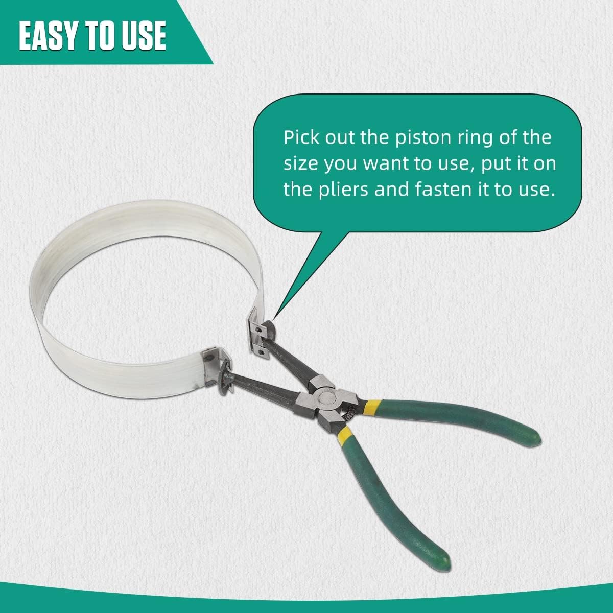 Piston Ring Compressor Tool With Pliers And 14 Rings (2.4" - 5.7"),