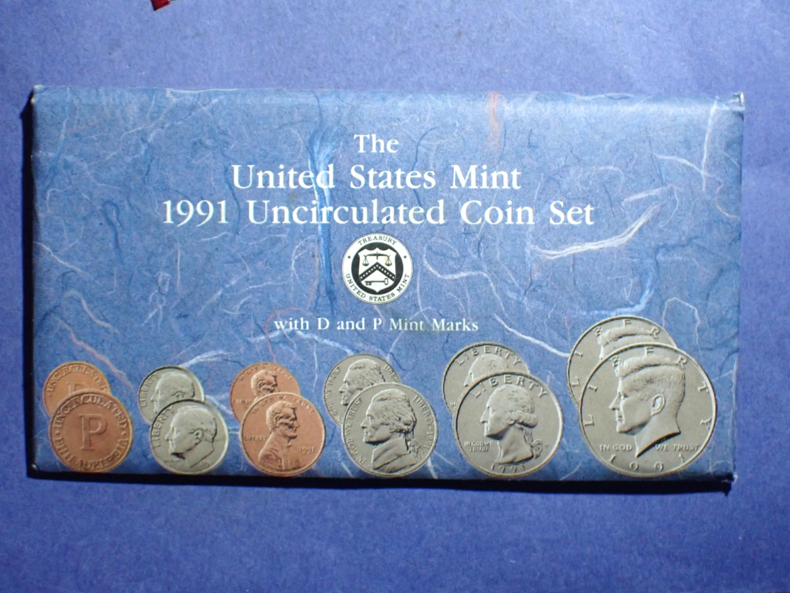1991 Mint Set 10 Brilliant Uncirculated Coins  Philadelphia and Denver