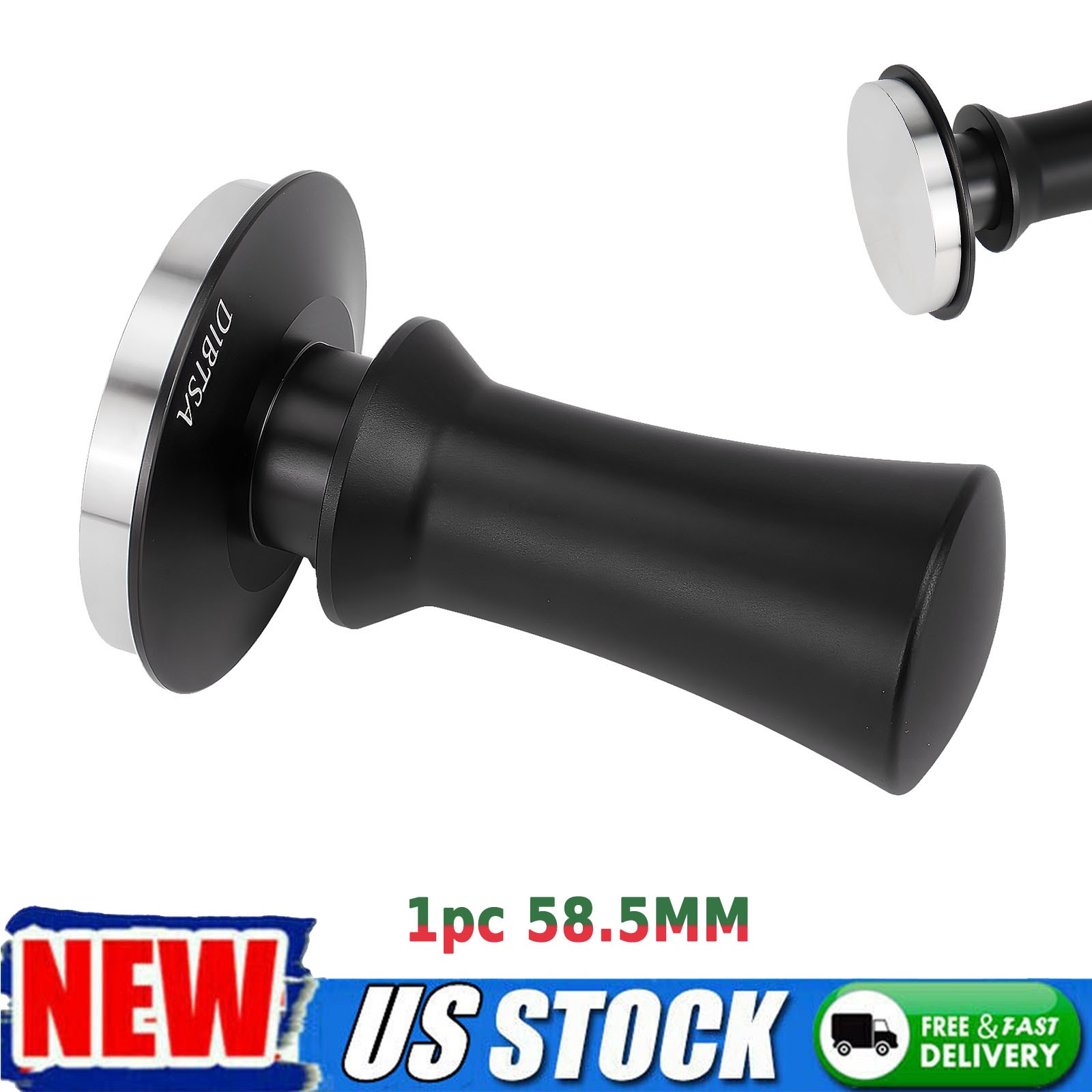 Espresso Tamper 58.5mm Spring Loaded Coffee Tamper For Gaggia E61 Flat Base
