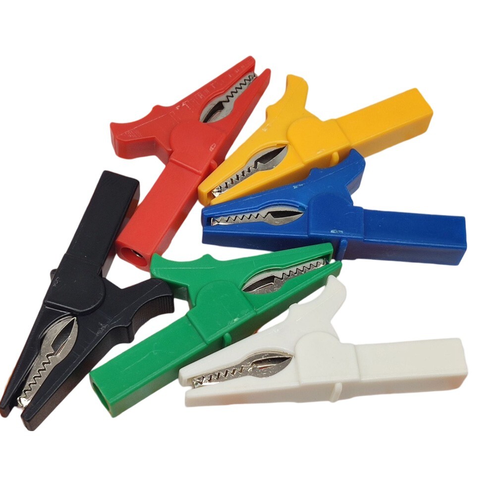 Safety Crocodile Clips 6PCS with Insulation for Electrical Connections