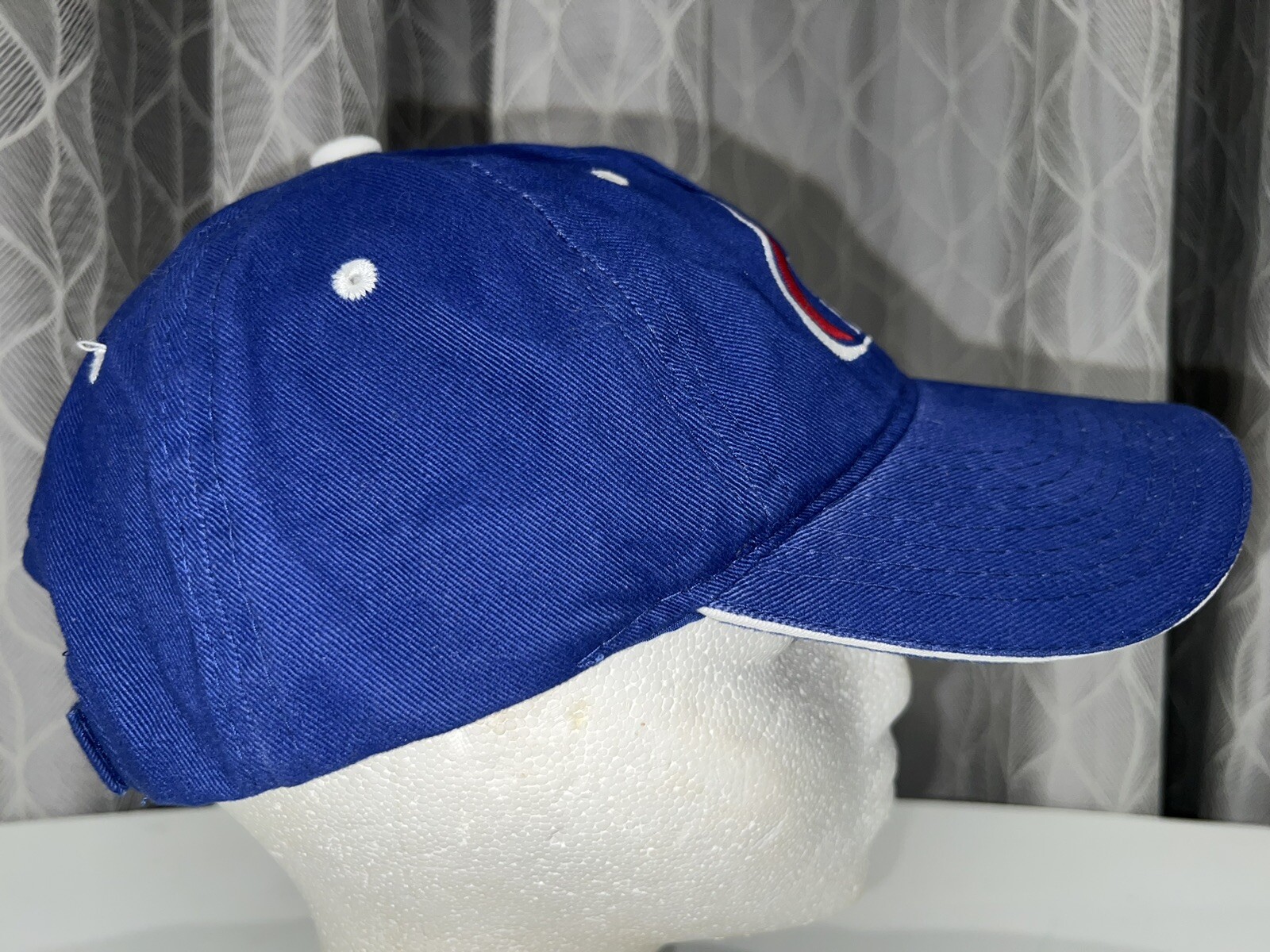 Wave Express Red White Logo on Navy BlueHat Cap Hook Loop One Cap Brand EUC