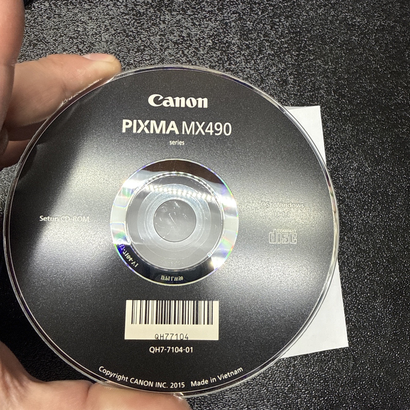 Canon Pixma MX490 Printer Setup CD-ROM Disc 2015 Version