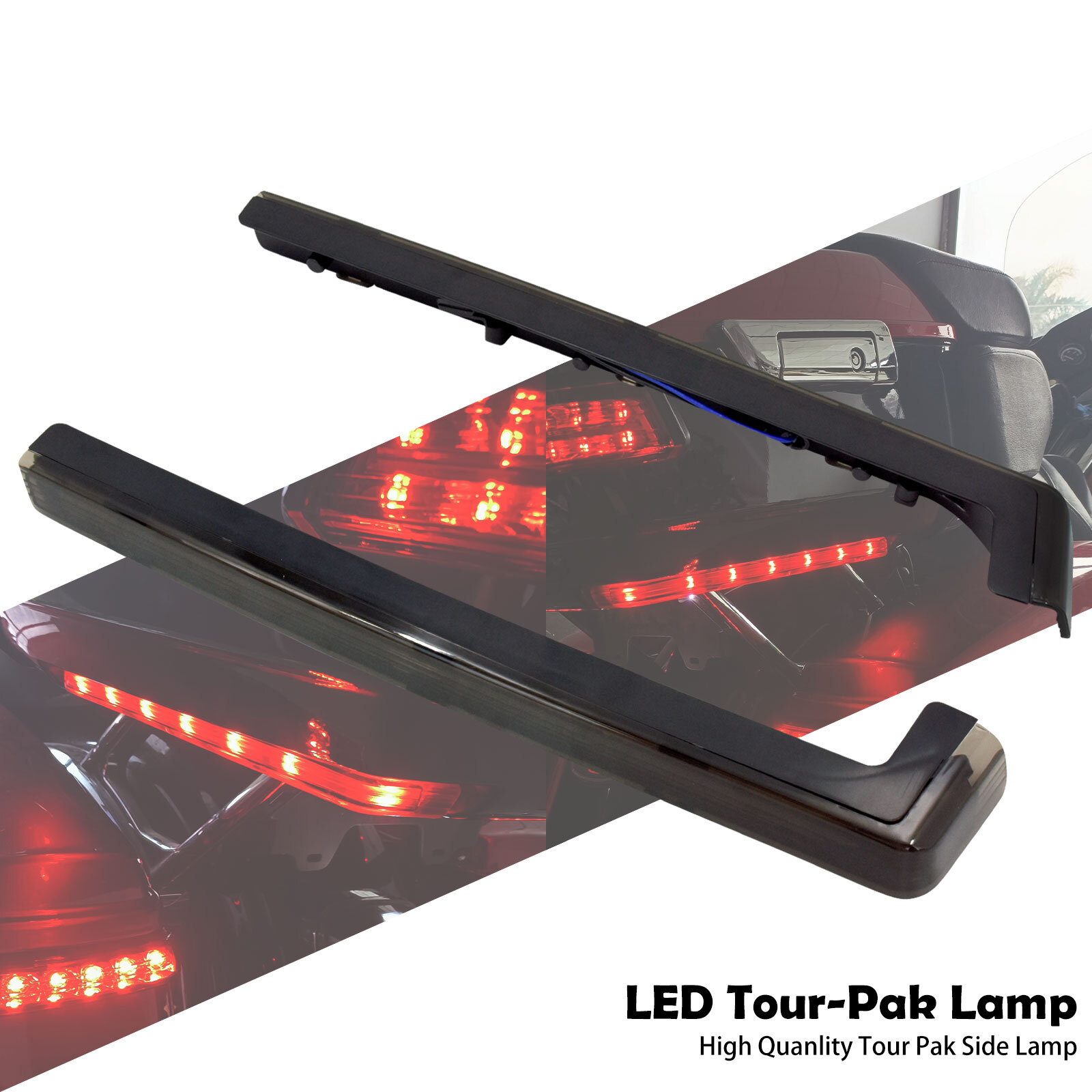 Smoke King Tour Pak Trunk Accent Side Red LED Light Fit For Harley Touring 06-25