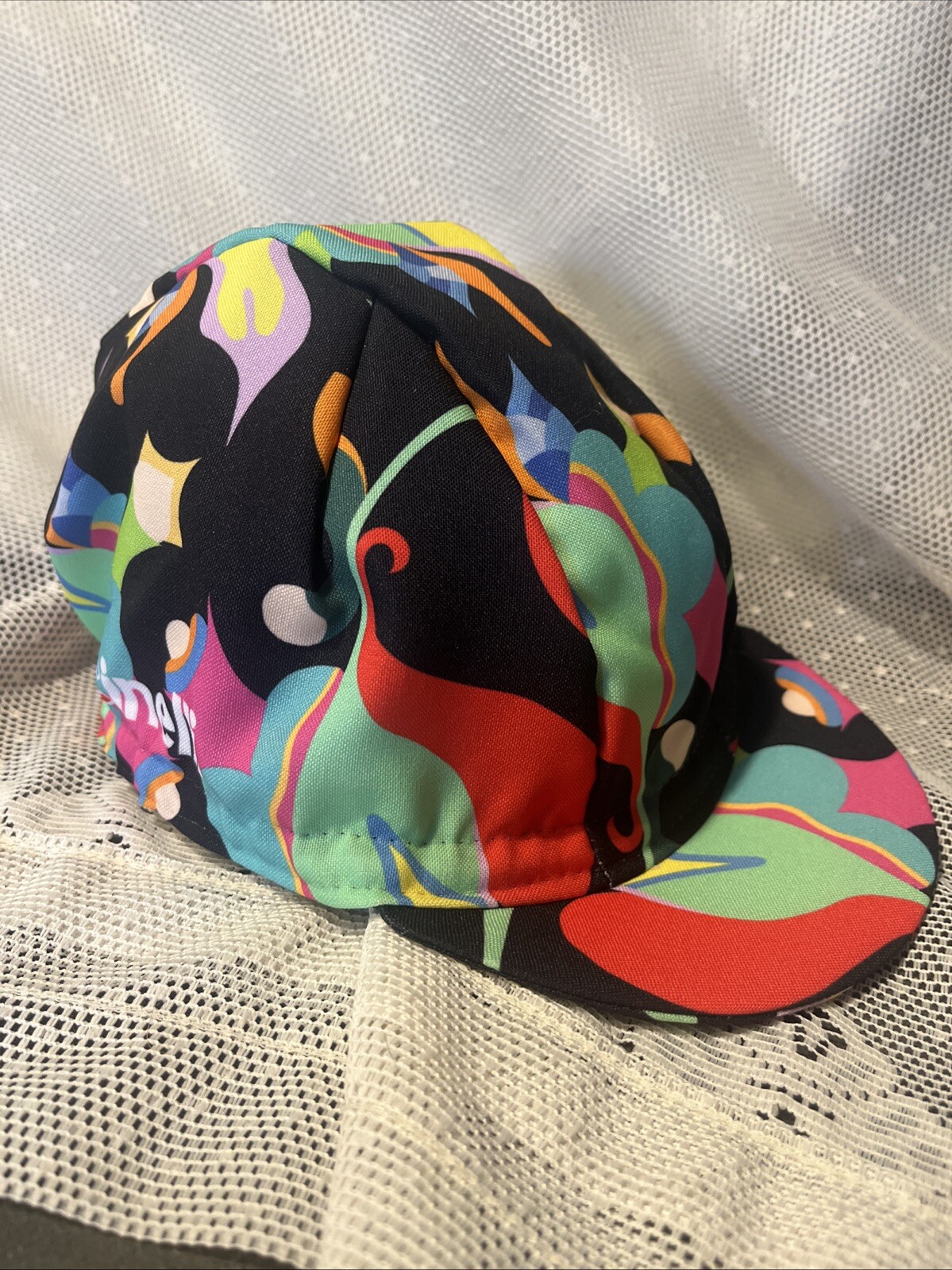 Cinelli Bicycling Cap Hat Zen Italy Funky Art To Wear Limited Edition NWOT
