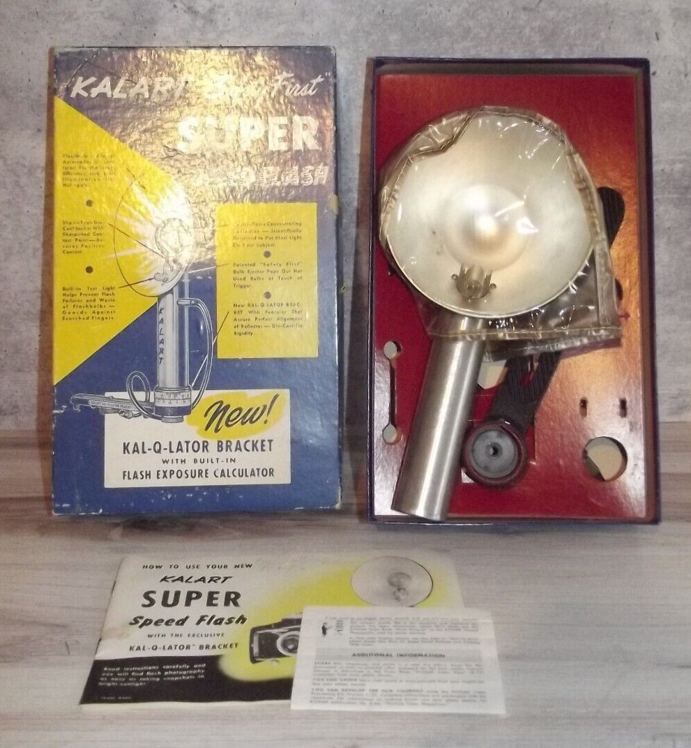 Vintage Safety First Kalart Super Speed Flash Unit in Box Untested B56