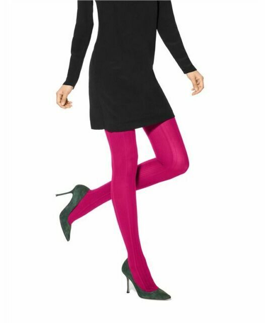 Hue Womens Variegated Tights With Control Top Med Large Dark Rose