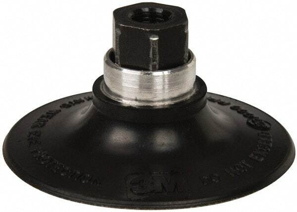 3M 3" Diam Quick-Change Type R Disc Backing Pad Hard Density, 20,000 RPM, Rol...