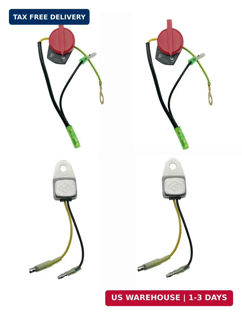 On Off Switch Engine Kill Switch with Low Oil Sensor for Honda and Clon