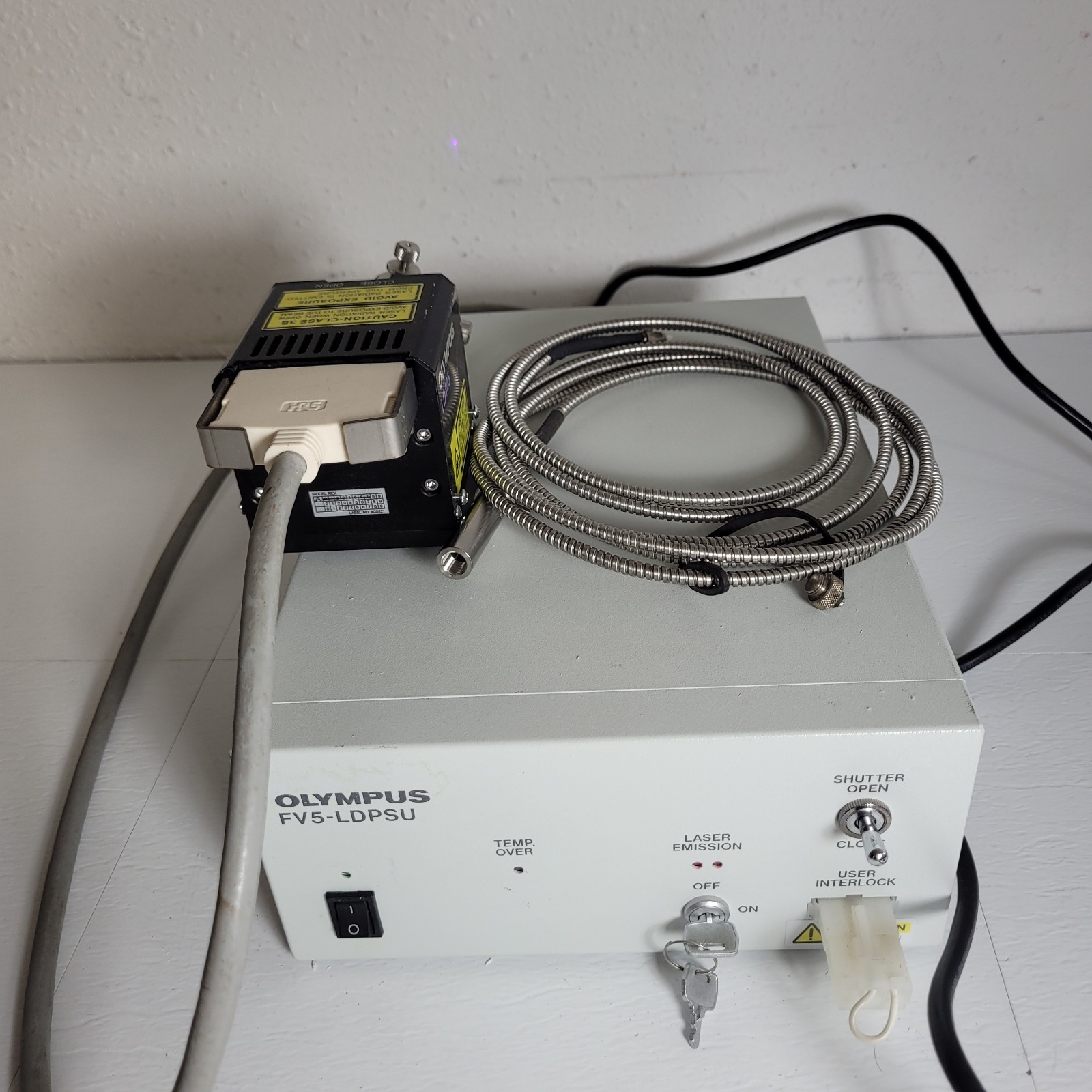 Olympus FV5-LD405 Confocal Laser 405nm UV Purple 25mW w/ FV5-LDPSU Power Source