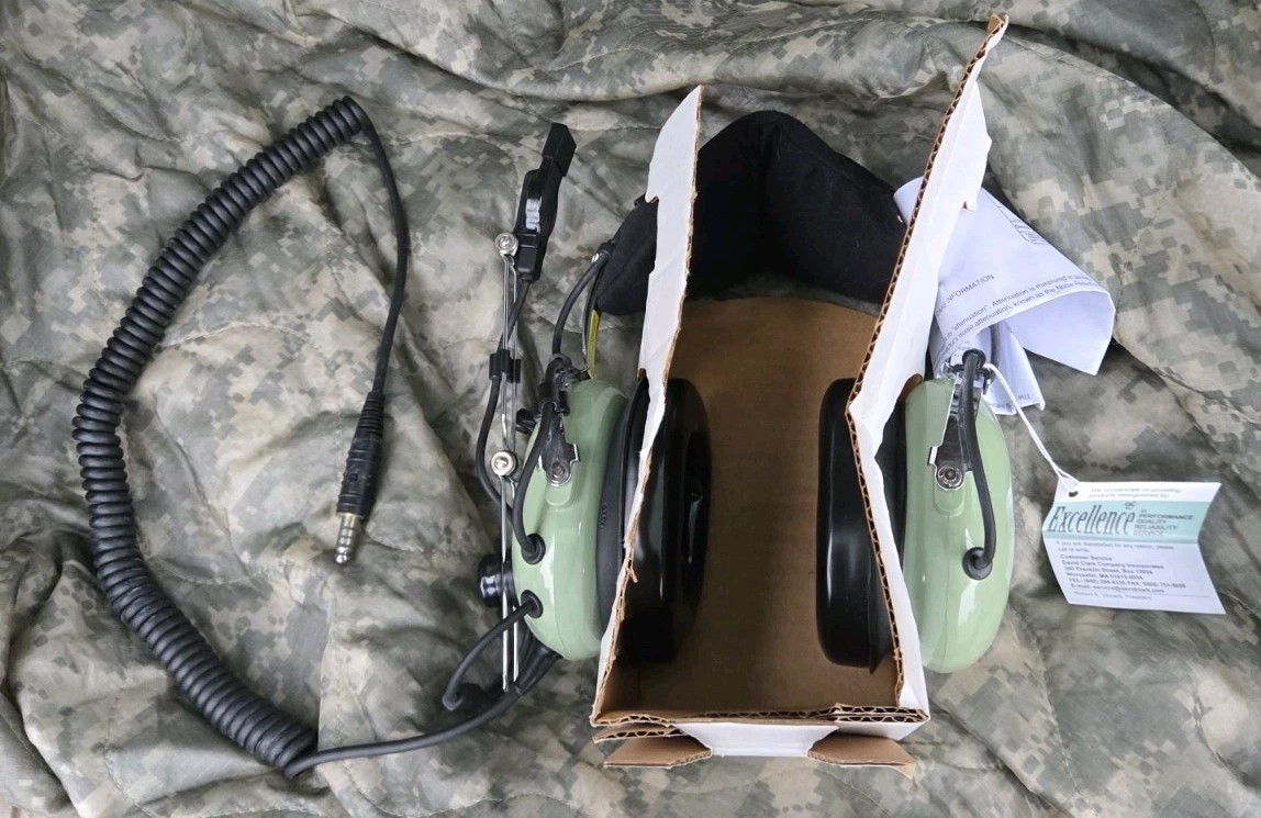 New David Clark Brand New Aviation Headset H10-76 Green Aviation Headset
