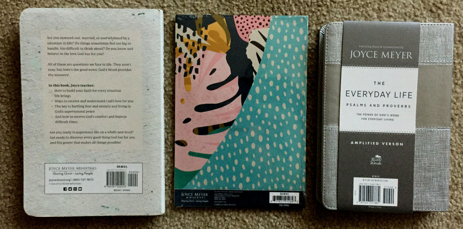New** JOYCE MEYER "With God All Things Are Possible" Book, CD, Bible Package