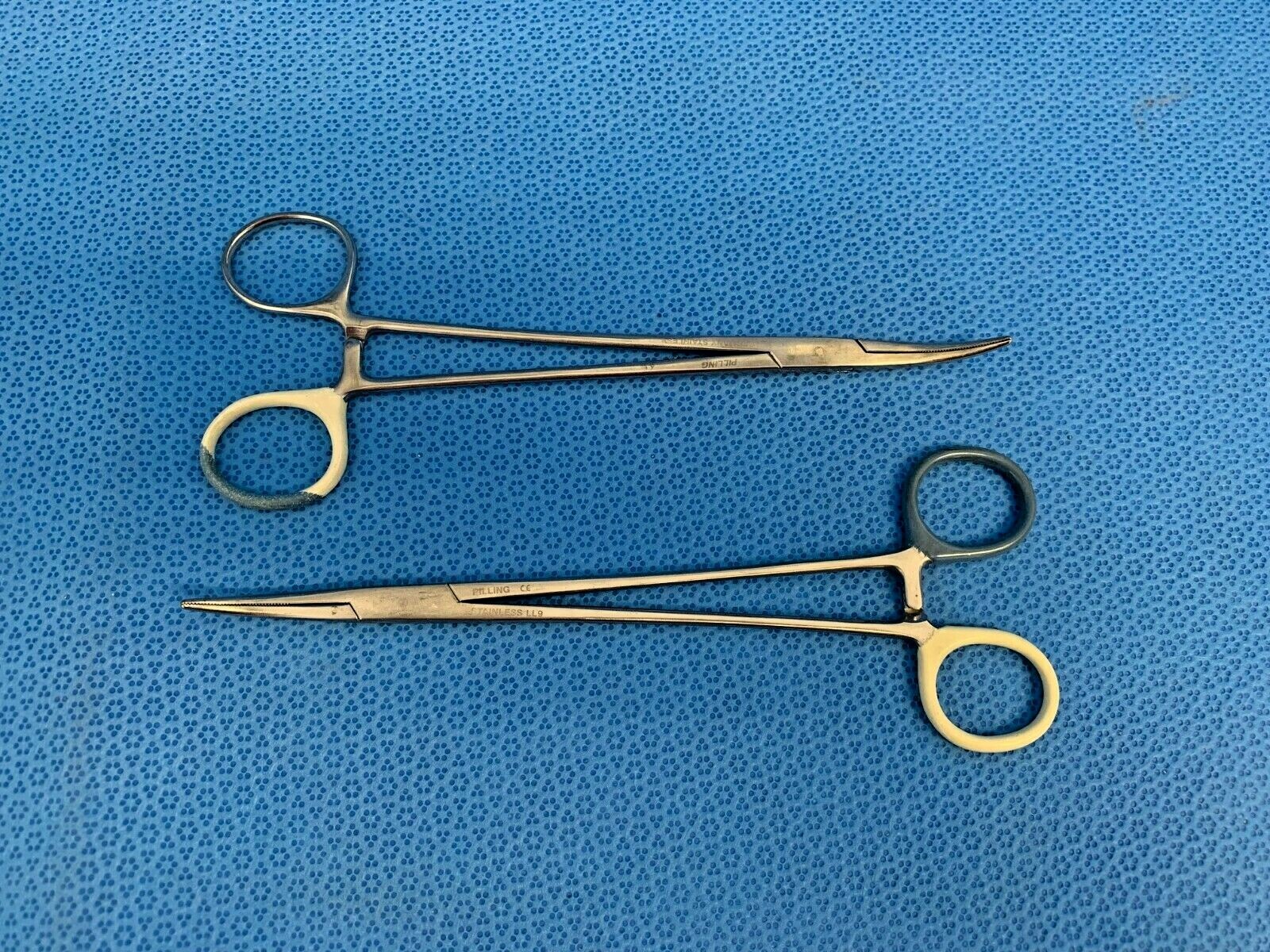 Pilling Weck, 18-2390 Schnidt Tonsil Forceps Half Curved, 7 1/2" Set, Surgical