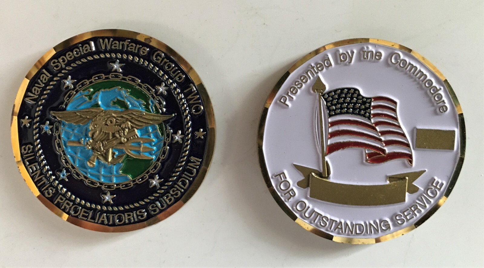 Naval Special Warfare SEAL Group 2 TWO Commodore's Challenge Coin SDV UDT Team