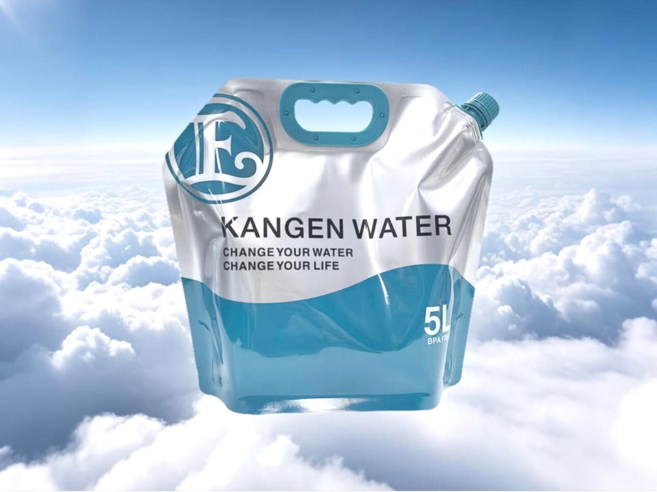 Pack of 10 Kangen Bags ( 5L/1.3G ) – Water Not Included - Silver/ Blue- New