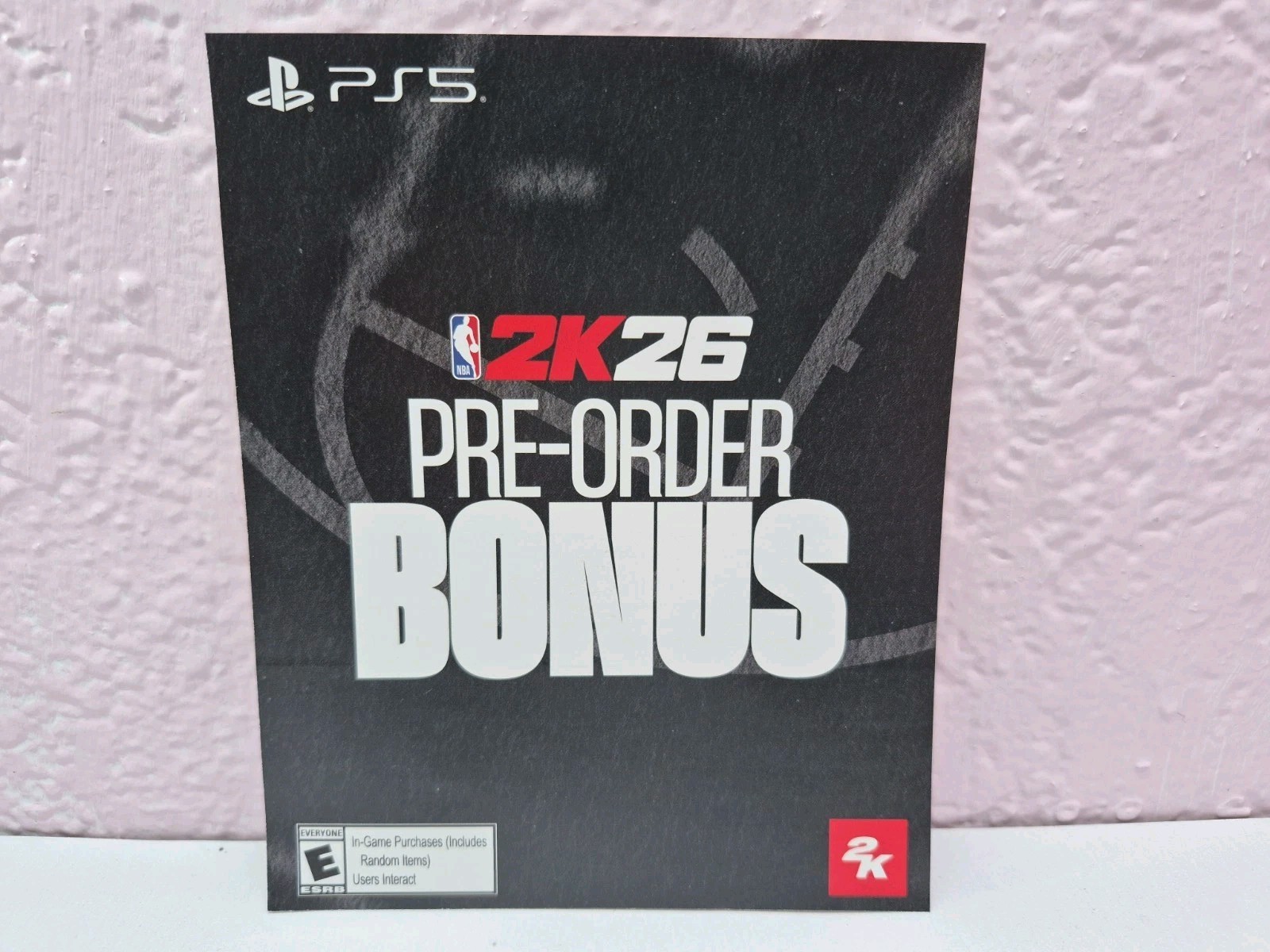 NBA 2K26 Pre-Order Bonus Code (ONLY) - Sony PlayStation 5