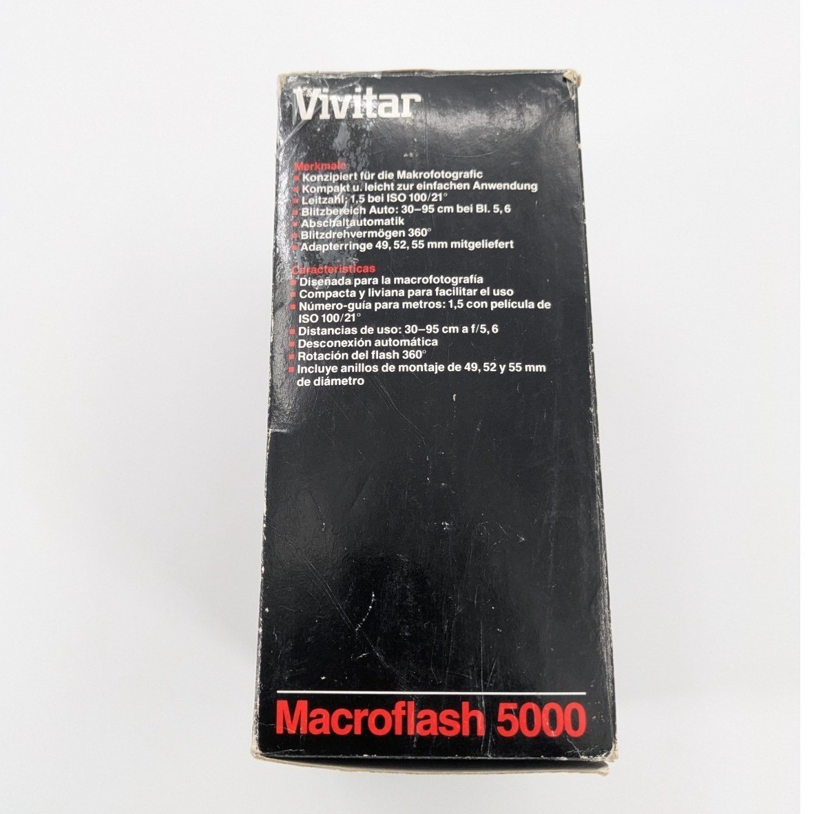 Vintage Vivitar Macroflash 5000 Camera Ring Flash Light Tested OGBOX NO ADAPTERS