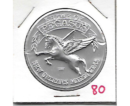 1980 PEGASUS SILVER ALUM 10 GAUGE HR CORONATION BALL DUAL (2 COLORS) DOUBLOON