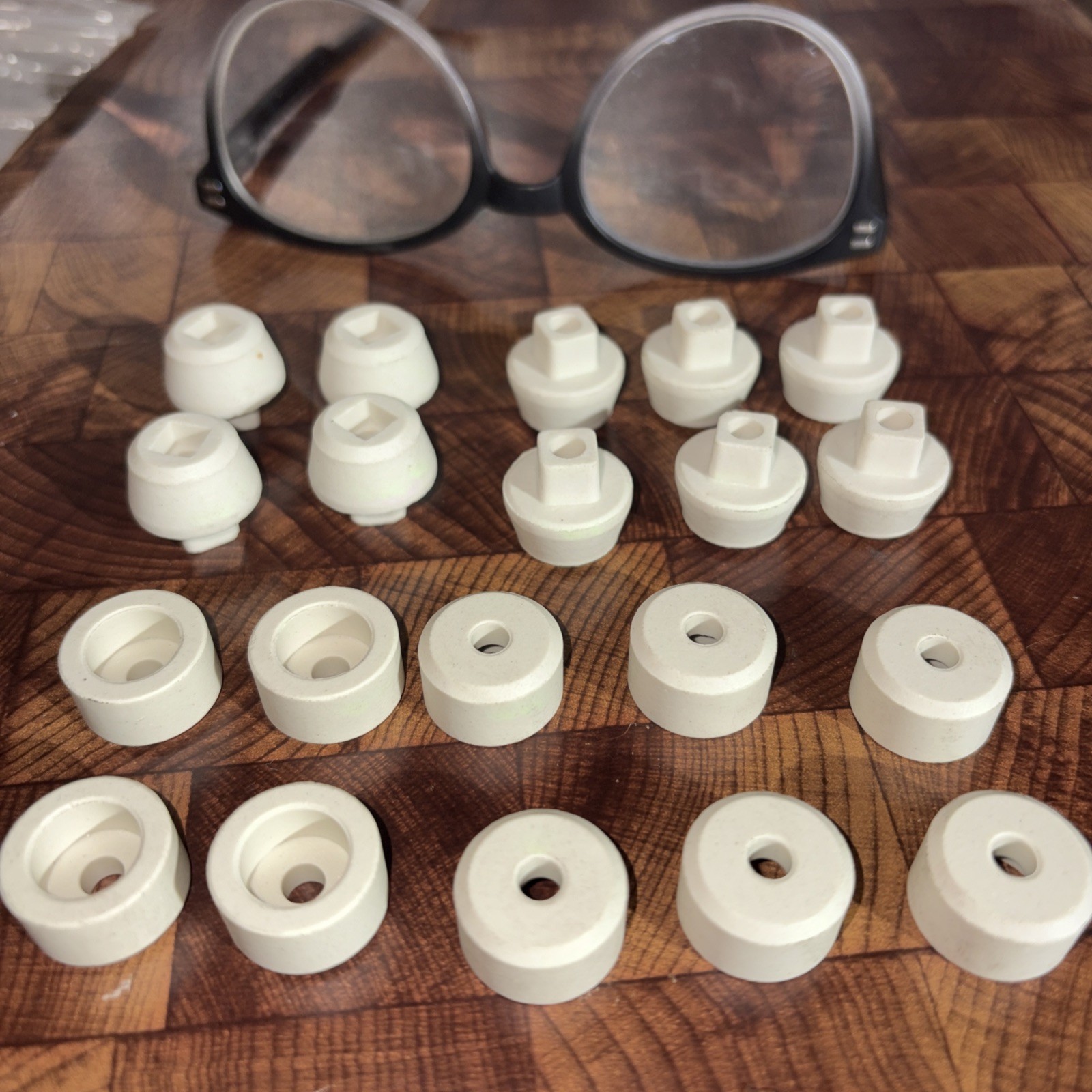 10 Sets Male Female Heater coil string bushing ceramic insulators 3/4” wide HVAC