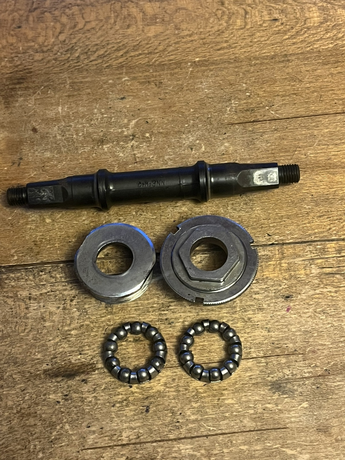 Vintage Unbranded Three Piece Bottom Bracket #3 ~see Pics/condition~ 3NN