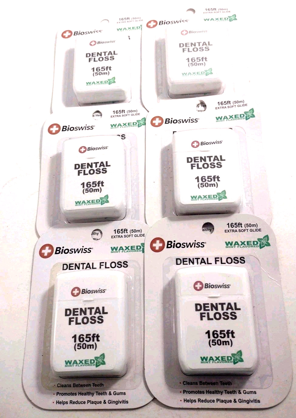 6. BioSwiss Dental Floss 165ft Waxed Mint Flavored Extra Soft Glide  New In Box