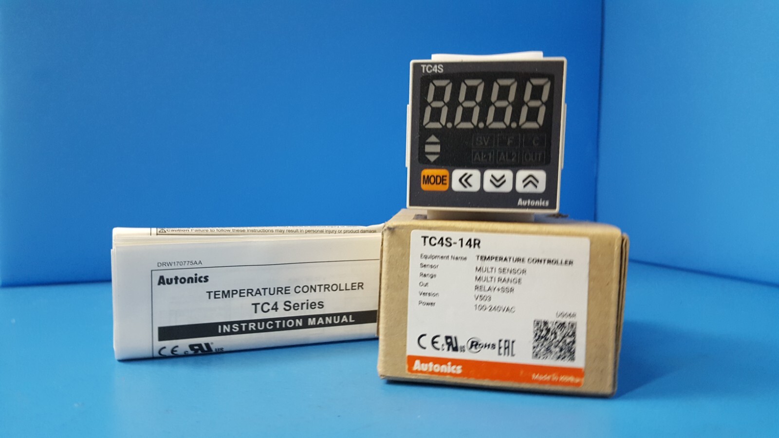 TEMPERATURE CONTROLLER, TC4S-14R, AUTONICS, 100-240V, (RTD, Type J, K, L)