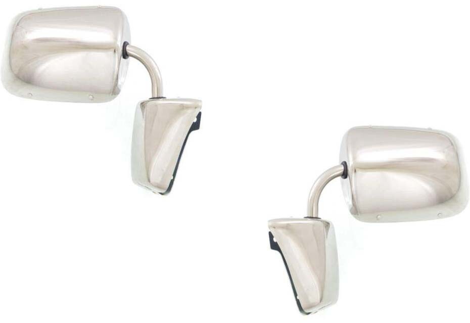 Stainless Steel Mirrors For Chevy Truck C10 C20 K10 K20 1975-1986 Manual Pair