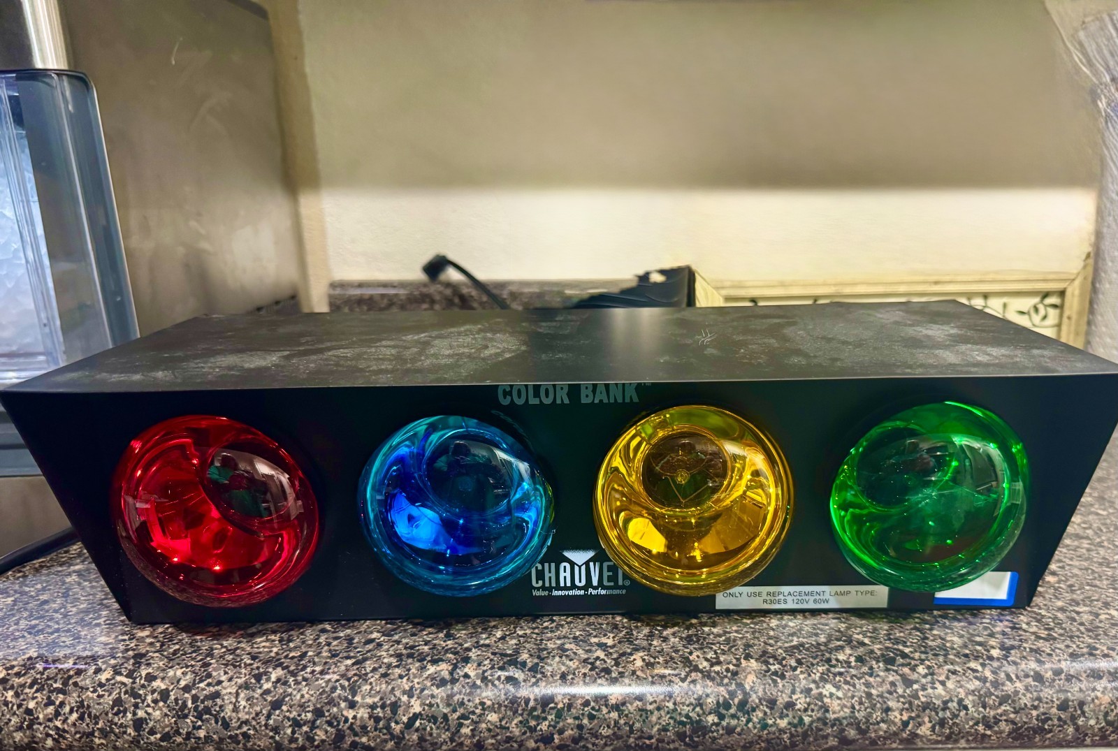 VTG Chauvet Color Bank Lights CH-155 W/Cord DJ Dance Strobe WORKS VIDEO