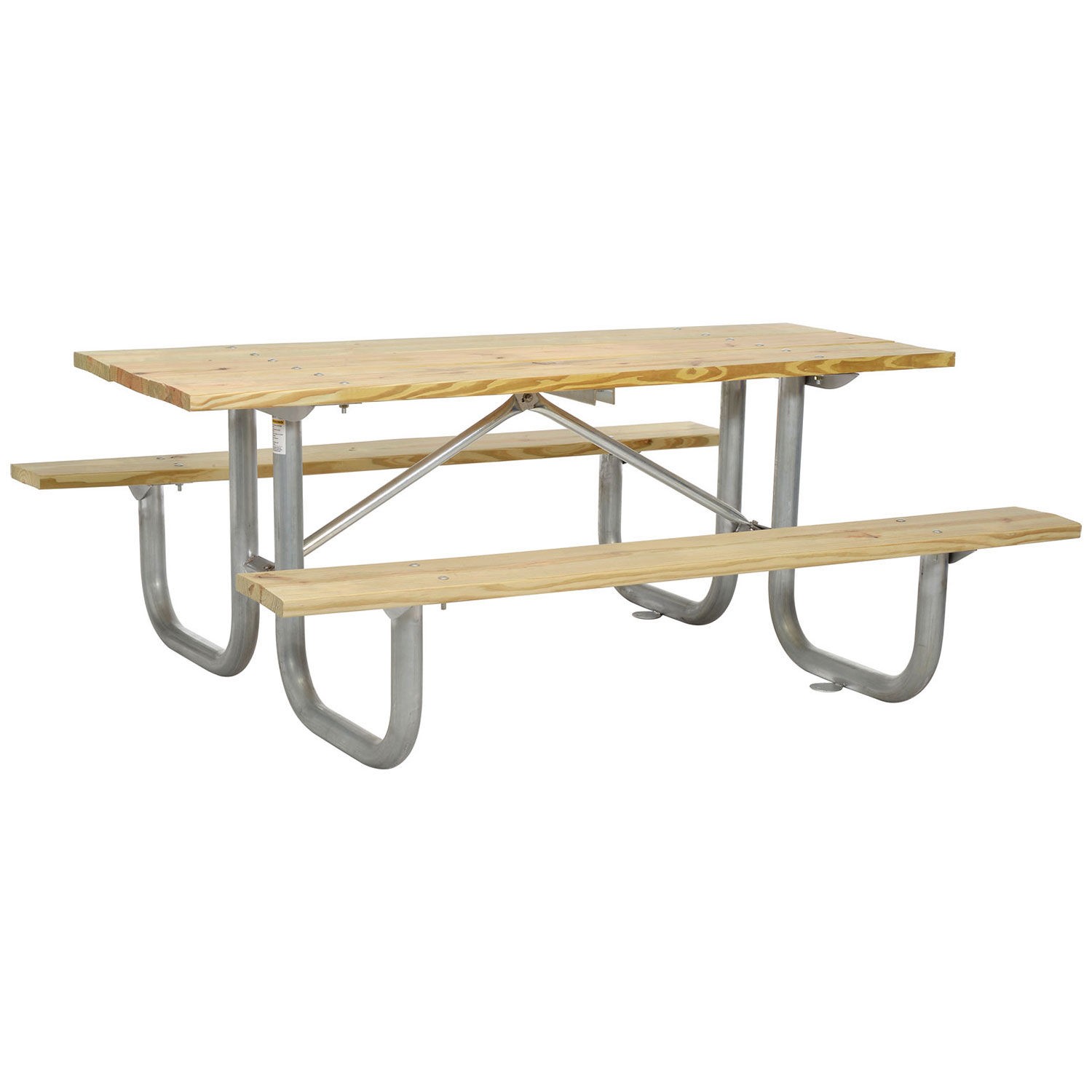 Wood Picnic Table. 72"L x 56-1/2"W x 30"H 28"W Table Top